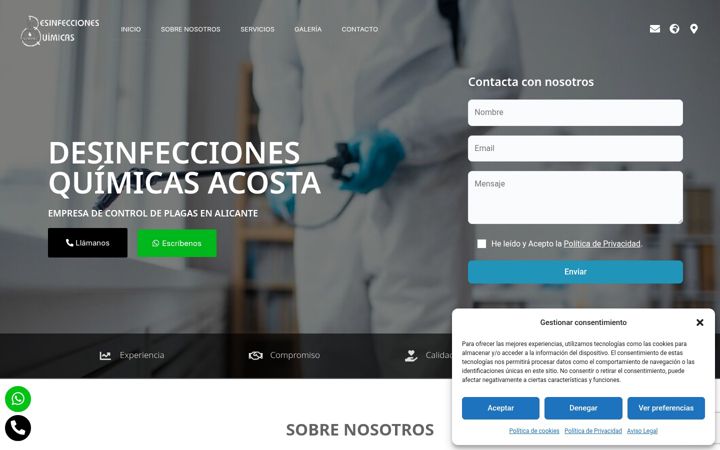 Screenshot of cys-desinfeccionesquimicasacostaalicante.com