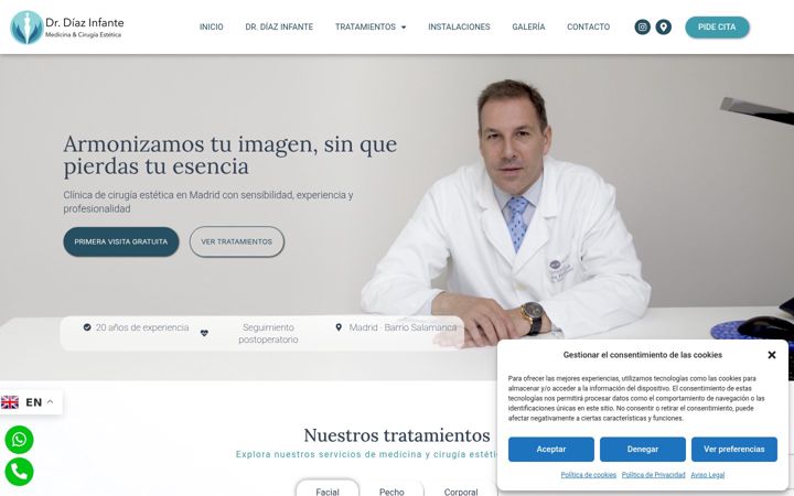 Screenshot of cys-drjoseluisdiazinfante.com