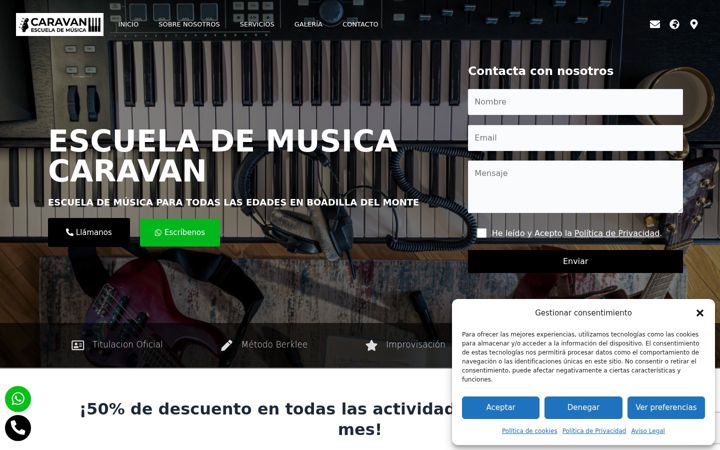 Screenshot of cys-escuelademusicacaravan.com
