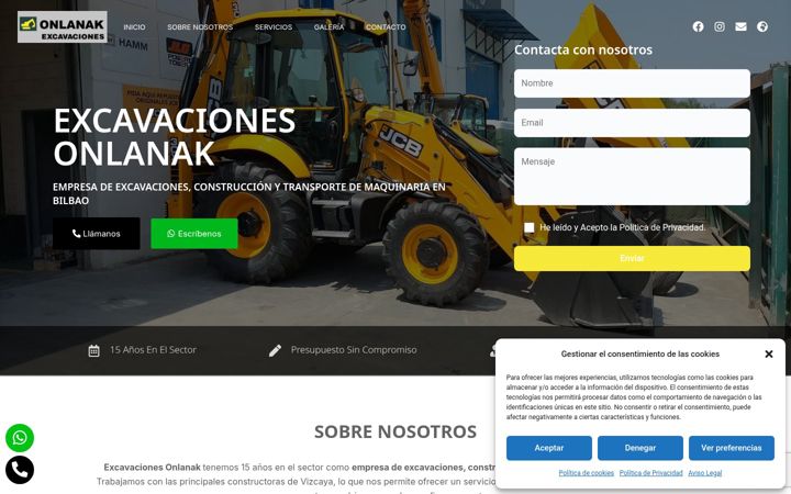 Screenshot of cys-excavacionesonlanak.com