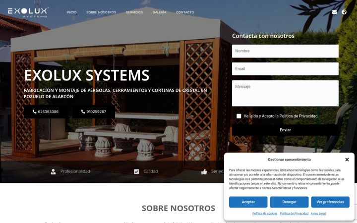 Screenshot of cys-exoluxsystems.com