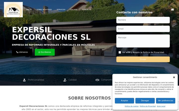 Screenshot of cys-expersildecoraciones.com