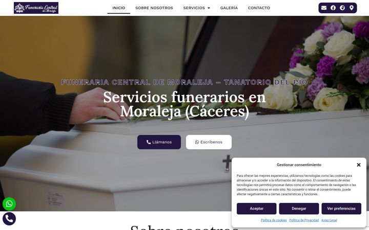 Screenshot of cys-funerariacentraldemoralejatanatoriodelrio.com