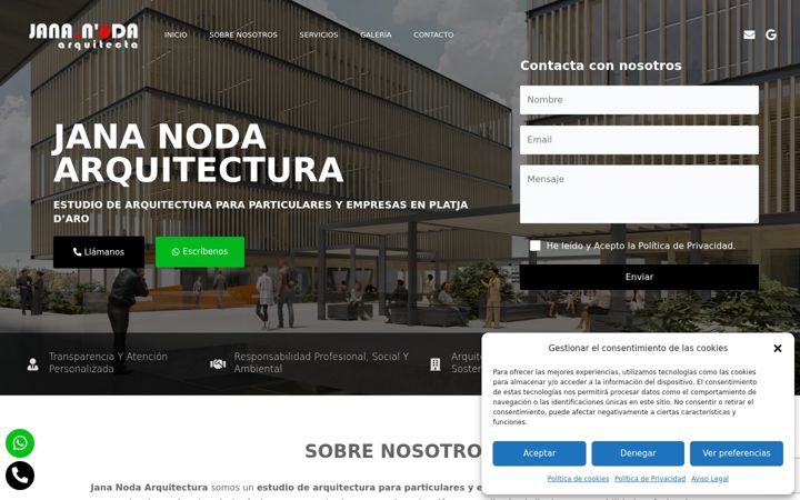 Screenshot of cys-jananodaarquitectura.com