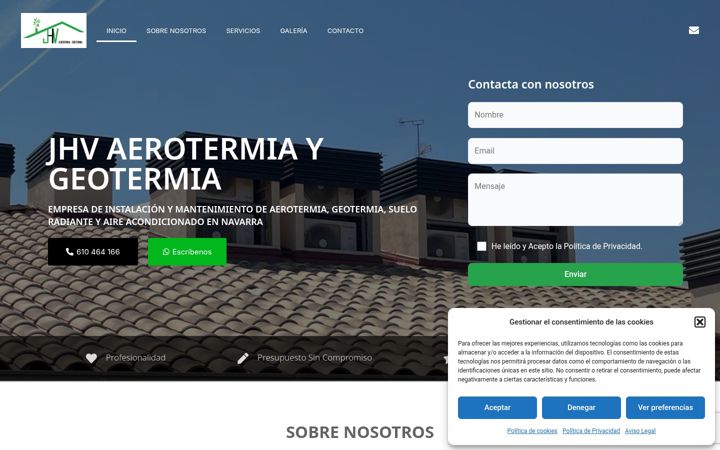 Screenshot of cys-jhvaerotermiaygeotermia.com