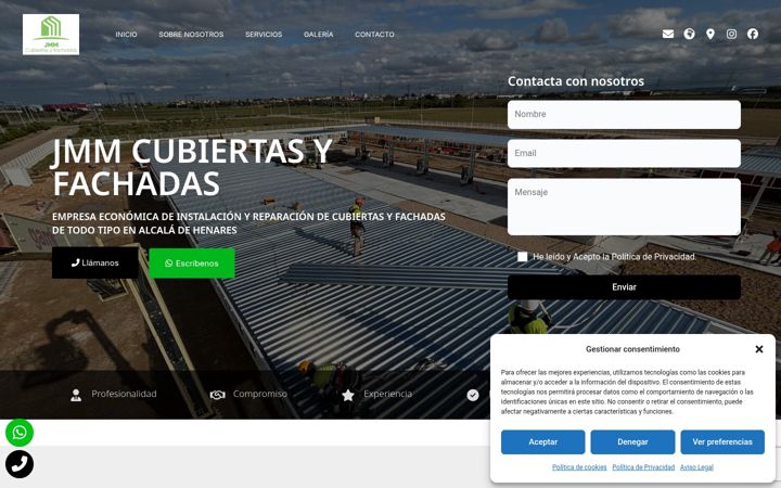 Screenshot of cys-jmmcubiertasyfachadas.com