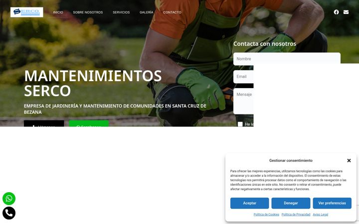 Screenshot of cys-mantenimientosserco.com
