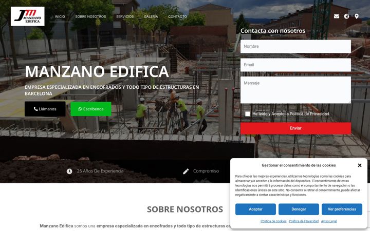 Screenshot of cys-manzanoedifica.com