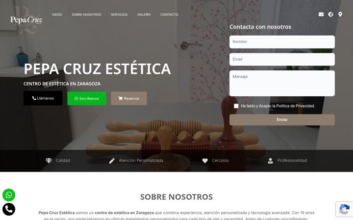 Screenshot of cys-pepacruzestetica.com