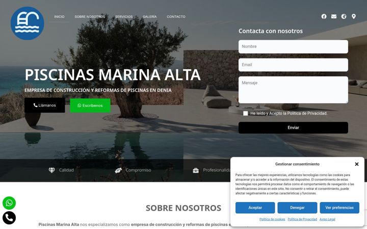 Screenshot of cys-piscinasmarinaalta.com