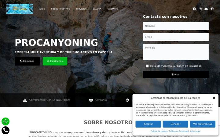 Screenshot of cys-procanyoning.com