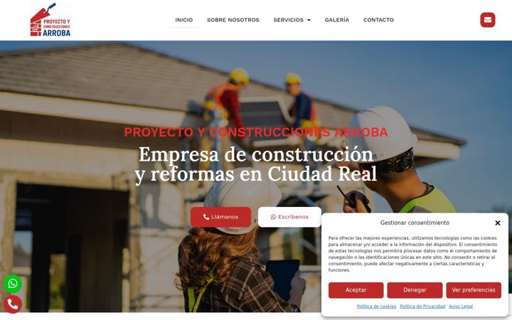 Screenshot of cys-proyectoyconstruccionesarroba.com