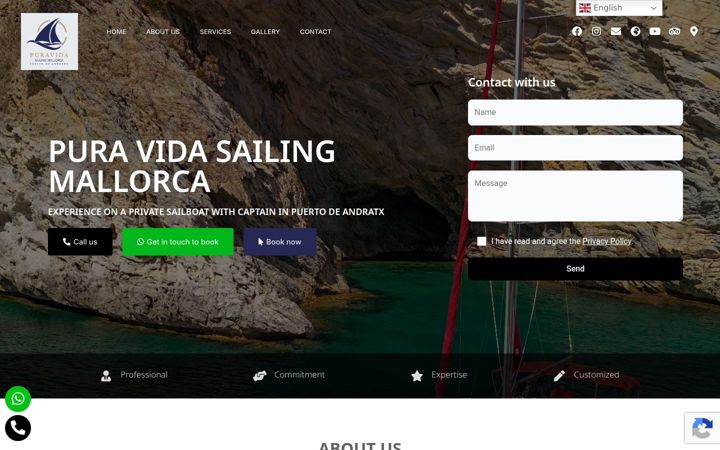 Screenshot of cys-puravidasailingmallorca.com