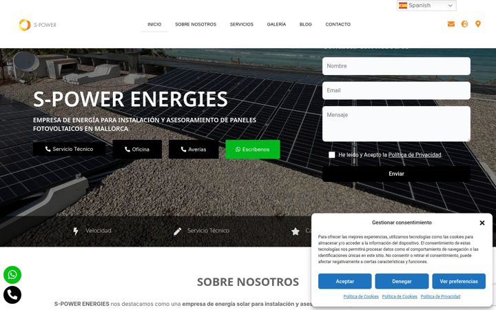 Screenshot of cys-spowerenergies.com