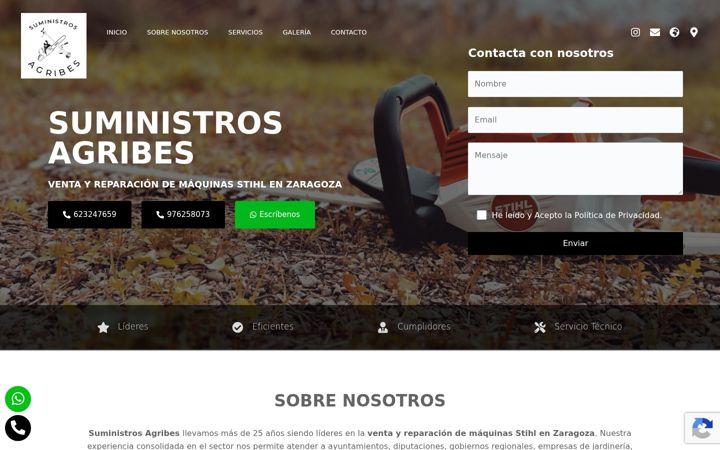 Screenshot of cys-suministrosagribes.com