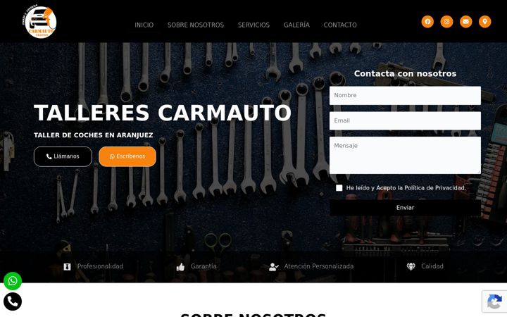 Screenshot of cys-tallerescarmauto.com