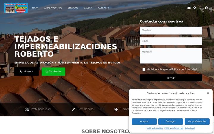 Screenshot of cys-tejadoseimpermeabilizacionesroberto.com