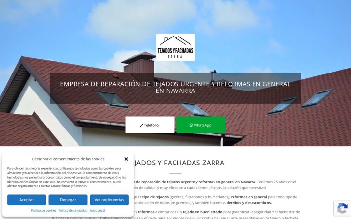 Screenshot of cys-tejadosyfachadaszarra.com
