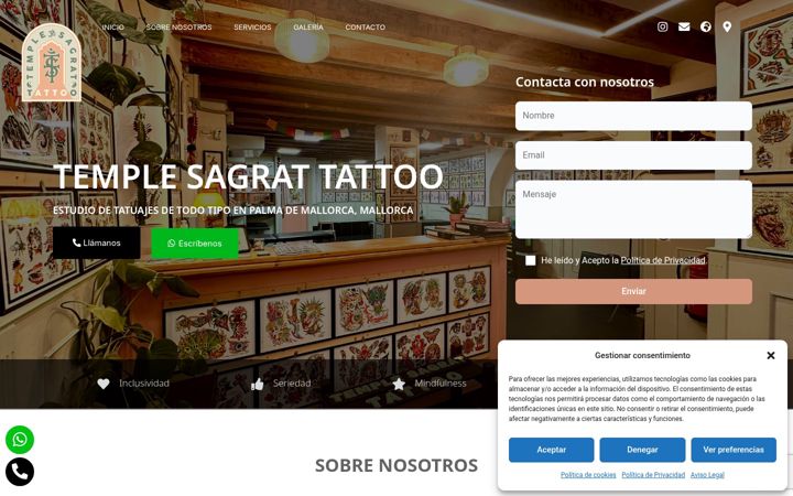 Screenshot of cys-templesagrattattoo.com