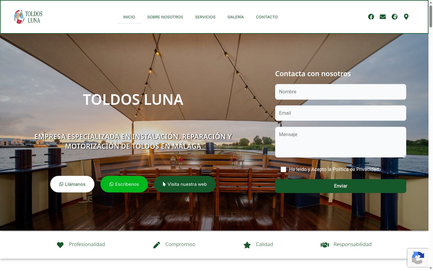 Captura de ecrã do banner de consentimento apresentado antes de qualquer interação
