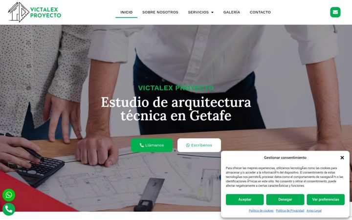 Screenshot of cys-victalexproyecto.com