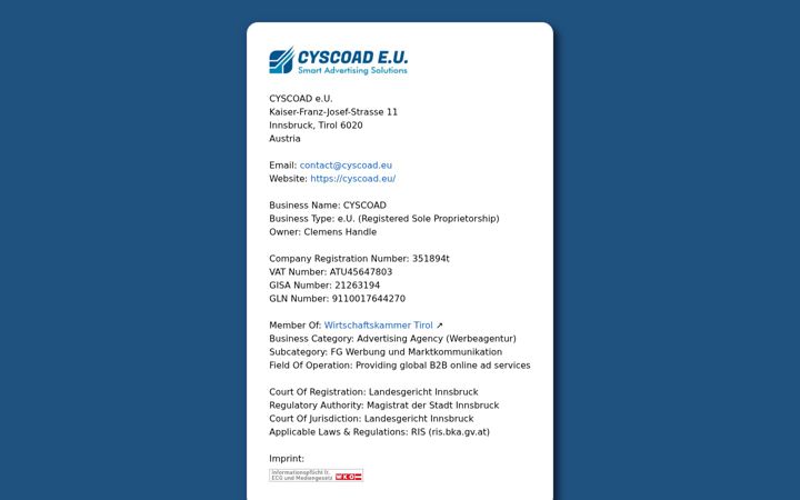 Ekraanipilt saidist cyscoad.eu