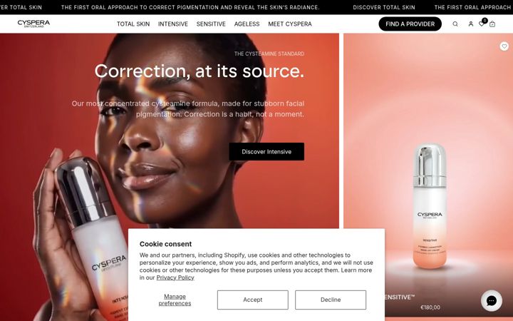 Screenshot of cyspera.com