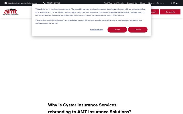 Screenshot of cystar.co.uk