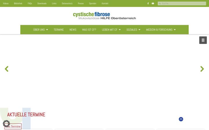 Captura de pantalla de cystischefibrose.info