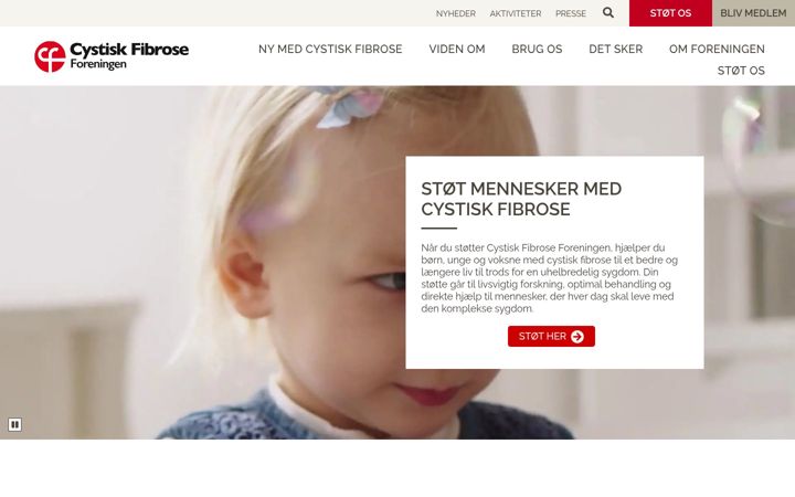 Screenshot of cystiskfibrose.dk
