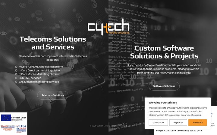 Screenshot of cytechmobile.com