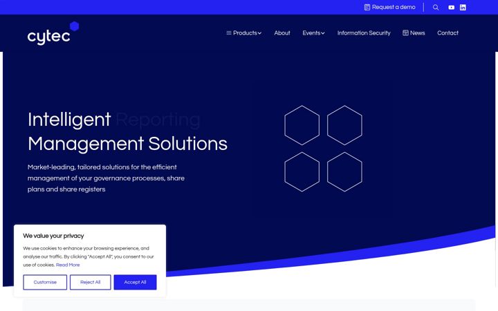 Screenshot of cytecsolutions.com