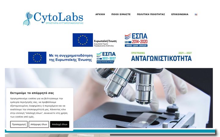 Screenshot of cytolabs.gr