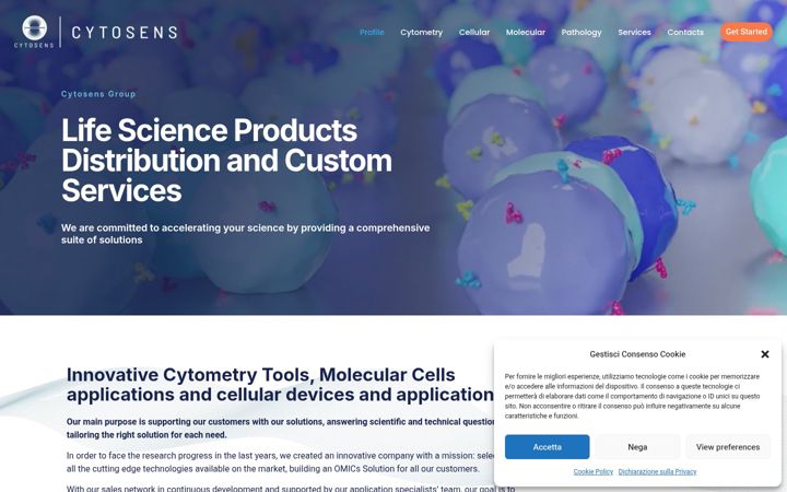 Screenshot of cytosens.com