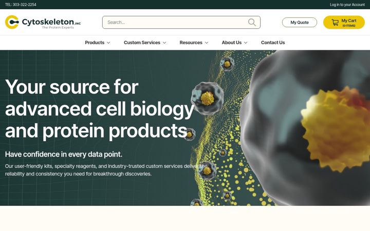 Screenshot of cytoskeleton.com