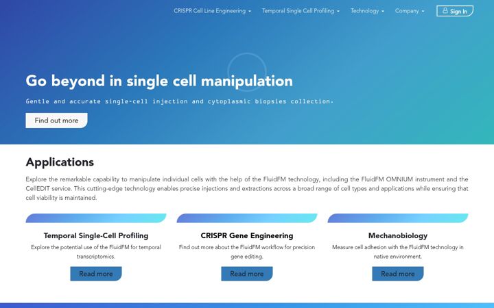 Screenshot of cytosurge.com
