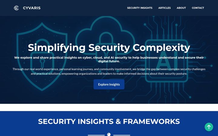 Screenshot of cyvaris.com