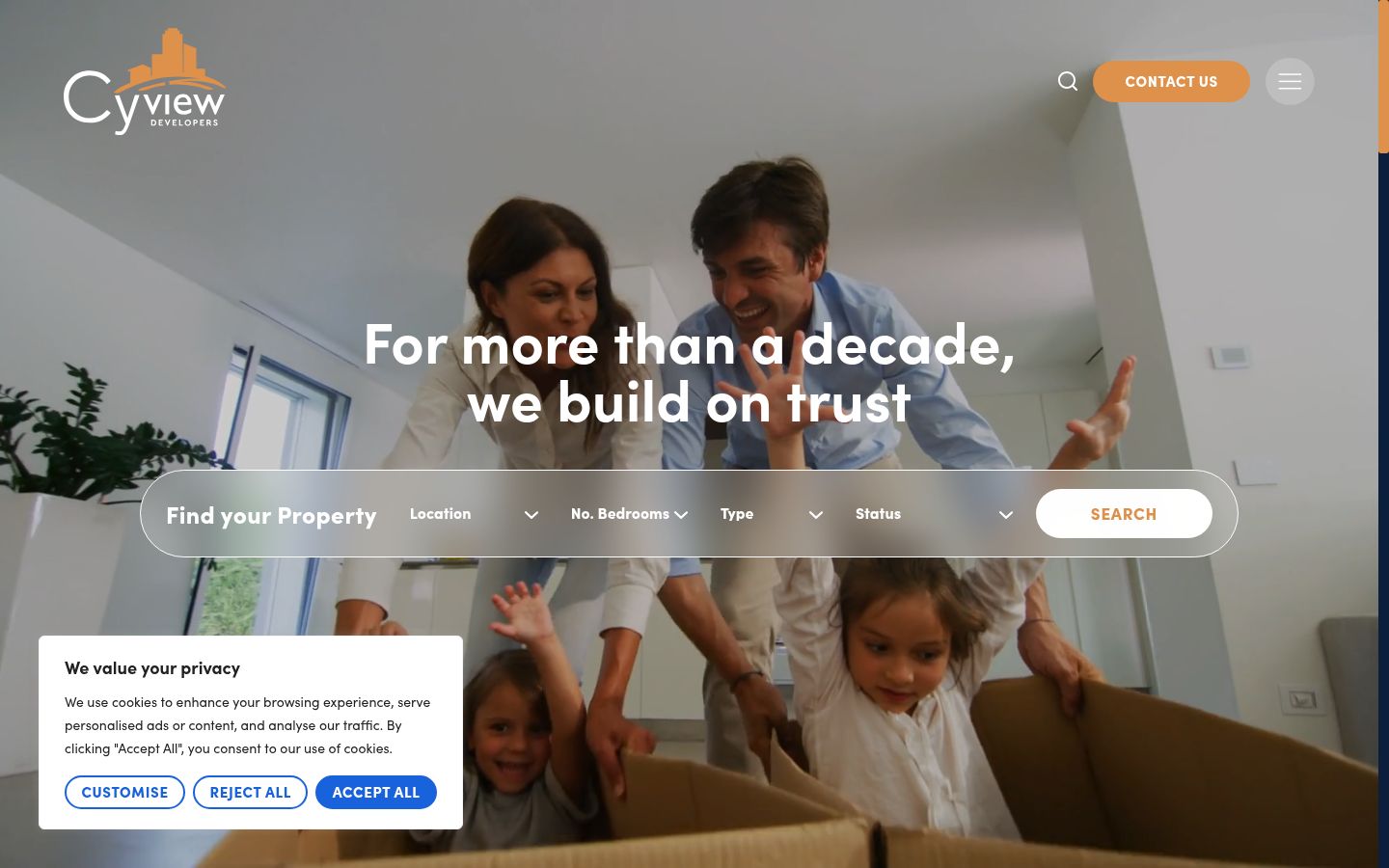 Screenshot of the consent banner shown before any interaction