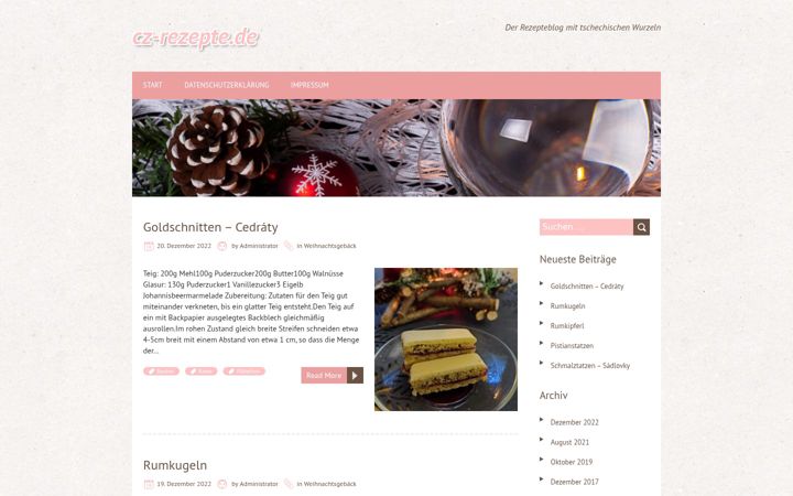 Screenshot of cz-rezepte.de