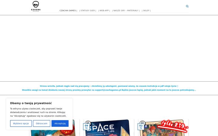 Screenshot of czachagames.pl