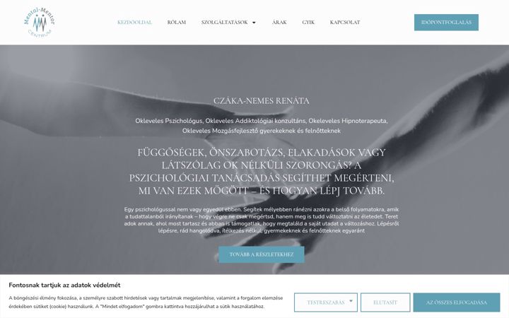 Screenshot of czakanemesrenata.hu