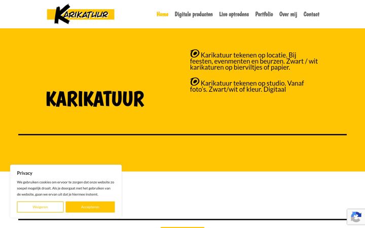 Screenshot ta' czarkarikatuur.nl