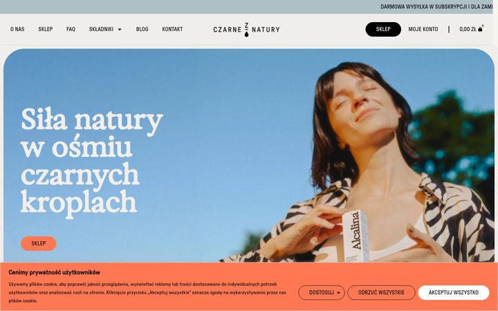 Ekrānuzņēmums no czarneznatury.pl
