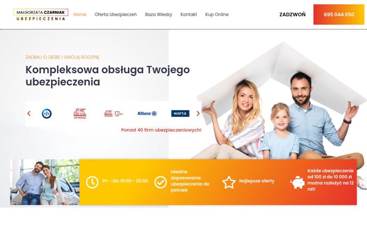 Screenshot of czarniak-ubezpieczenia.pl