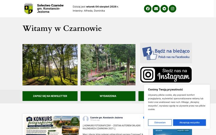 Captură de ecran a czarnow.net