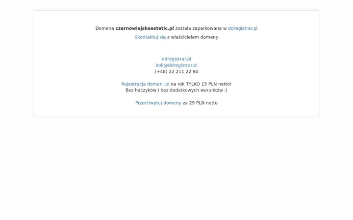 Screenshot of czarnowiejskaestetic.pl