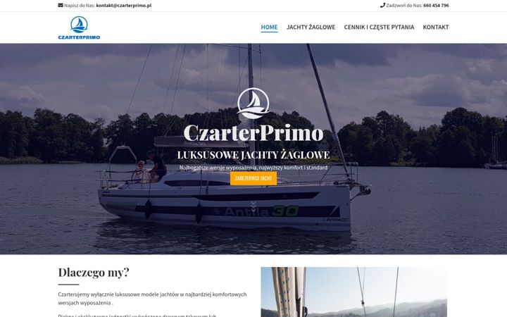 Screenshot of czarterprimo.pl