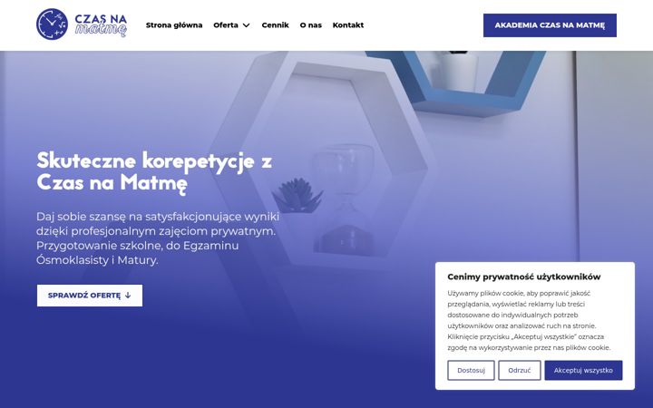 Screenshot of czasnamatme.pl