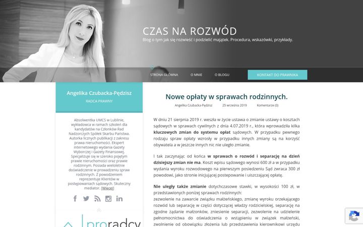 Kuvakaappaus sivustosta czasnarozwod.pl