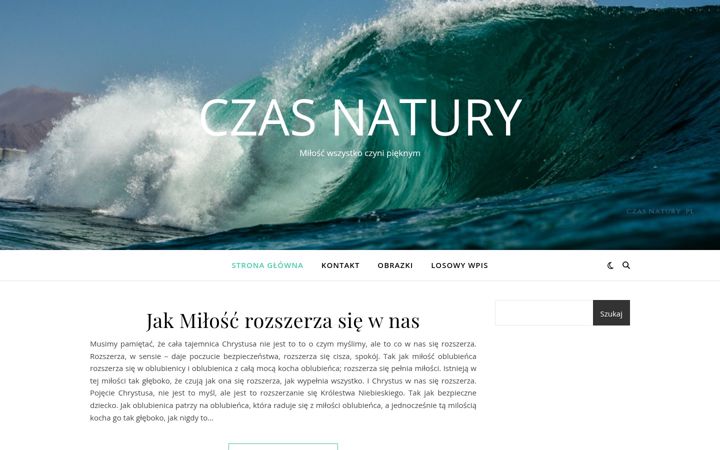 Screenshot di czasnatury.pl
